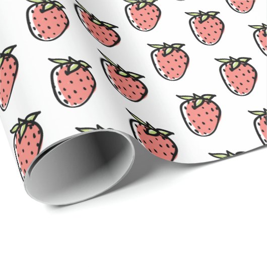 Sie sind Süßes Erdbeerpapier Valentine Wrapping Pa Geschenkpapier (Rolleneckpunkt)