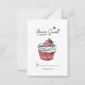 Sie sind Sweet Cupcake Klasse Valentine Card 100p Mitteilungskarte (Vorderseite)