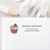 Sie sind Sweet Cupcake Valentine Address Labels (Insitu)