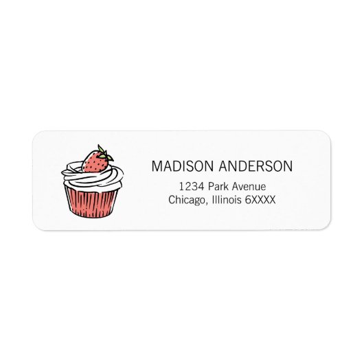 Sie sind Sweet Cupcake Valentine Address Labels (Vorne)