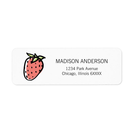 Sie sind Sweet Strawberry Valentine Address Labels (Vorne)