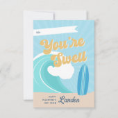Sie sind Swell Surfer Valentinstag Card Einladung (Vorderseite)