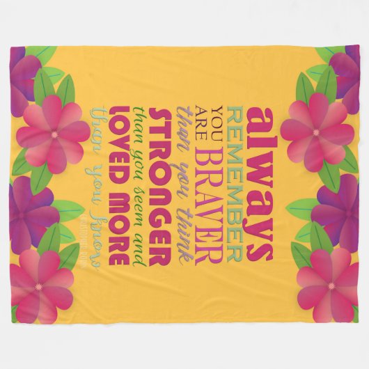 Sie sind tapfer fleecedecke (Vorderseite (Horizontal))