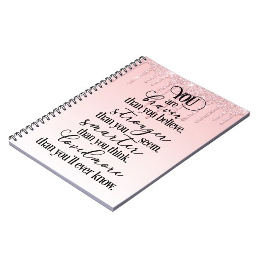 Sie sind tapfer, stärker, schlauer, geliebt ... notizblock (Linke Seite)