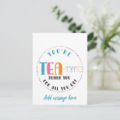 Sie sind Tee-riffiffice Vielen Dank Mitarbeiter fr Postkarte (Stehend Vorderseite)