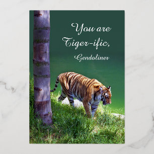 Sie sind Tiger-ific -- Bengal Tiger Folien Feiertagskarte