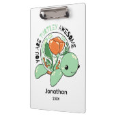 Sie sind Turtley Phantastische Blume Sukkuline Tur Klemmbrett (Links)