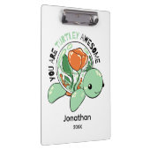 Sie sind Turtley Phantastische Blume Sukkuline Tur Klemmbrett (Rechts)