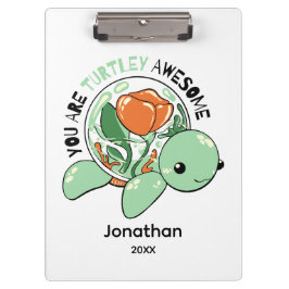 Sie sind Turtley Phantastische Blume Sukkuline Tur Klemmbrett