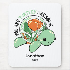 Sie sind Turtley Phantastische Blume Sukkuline Tur Mousepad