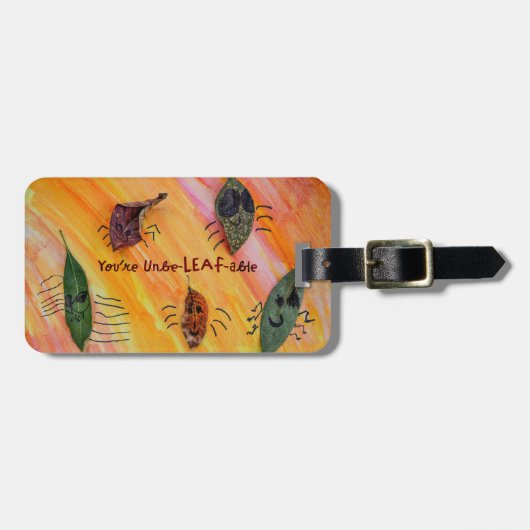 Sie sind UnbeLEAFable - Kids Art für CHOC Gepäckanhänger (Vorderseite horizontal)