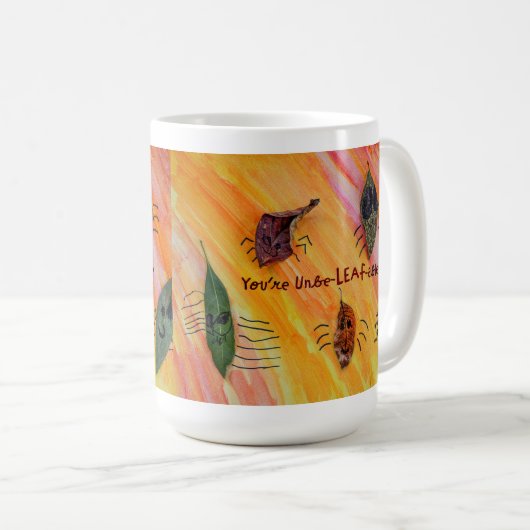Sie sind UnbeLEAFable - Kids Art für CHOC Kaffeetasse (VorderseiteRechts)