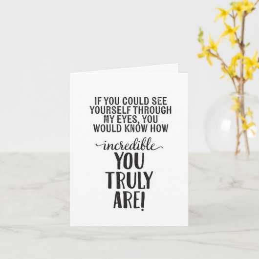 SIE SIND **UNGLAUBLICH** SEIN MEIN VALENTINE? KARTE (Gelbe Blume)