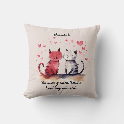 Sie sind unser bester Schatz Kissen (Vorderseite)