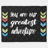 Sie sind unser Bestes Abenteuer Fleecedecke (Vorderseite (Horizontal))