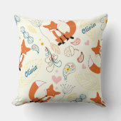 Sie sind unser Bestes Abenteuer Orange Fox Kissen (Vorderseite)