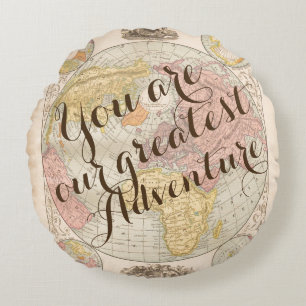 Sie sind unser bestes Adventure Kinderzimmer Babyz Rundes Kissen