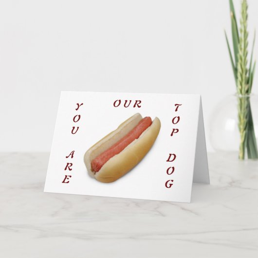 SIE SIND UNSER GEBURTSTAG "TOP HUND" KARTE (Vorderseite)