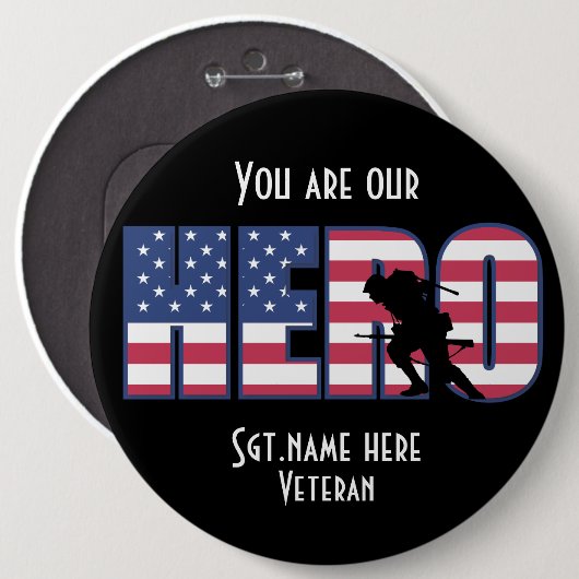 Sie sind unser Helden-Button Button (Vorne & Hinten)