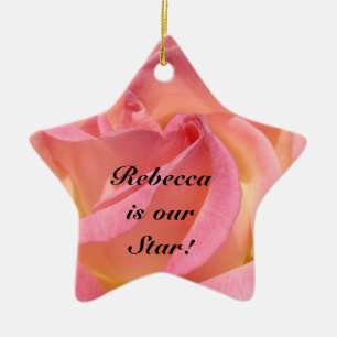 Sie sind unser Stern! Verzierungen rosa Keramik Ornament