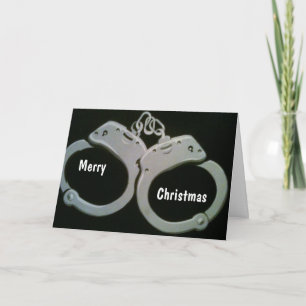 SIE SIND UNTER ARREST MEET UNTER DEM MISTLEOU FEIERTAGSKARTE