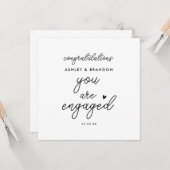 Sie sind Verlobt Glückwunsch Verlobung Karte (Vorderseite/Rückseite Beispiel)