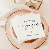 Sie sind Verlobt Napkins, eine moderne Engagement- Serviette