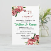 Sie sind Verlobte Blush Rose Verlobung Ankündigung (Stehend Vorderseite)