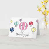 Sie sind verlobte Regenbogenballon-Verlobung Karte (Gelbe Blume)