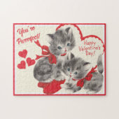Sie sind Vintage Valentintagskätzchen Puzzle (Horizontal)