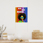 Sie sind vorzüglich | Farbige Frau Poster (Küche)