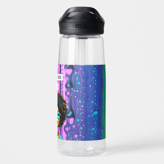 Sie sind vorzüglich | Farbige Frau Trinkflasche (Rückseite)