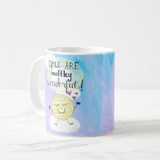 "Sie sind Waffley wunderbare" Tasse (Vorderseite Links)
