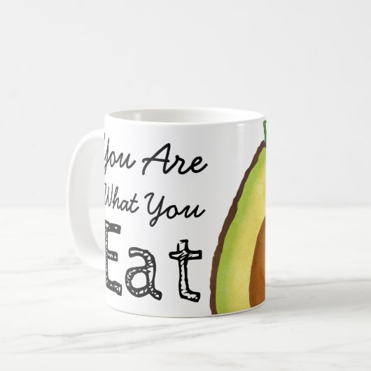 Sie sind, was Sie Avocado-Kaffee-Tasse essen Kaffeetasse (Vorderseite Links)