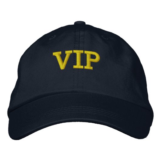 Sie sind, was Sie tragen.  EIN VIP. Bestickte Baseballkappe (Vorderseite)