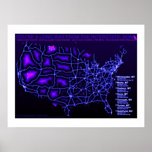 Sie sind weit weg vom Zwischenstaat Poster (Vorne)