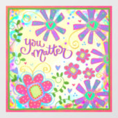 Sie sind wichtig "Inspirivity" Fensterheber Fensteraufkleber (Blatt)