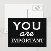 Sie sind wichtig - motivierend Postkarte (Vorne/Hinten)