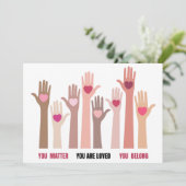 Sie sind wichtig und lieben Affirmation Karte (Stehend Vorderseite)