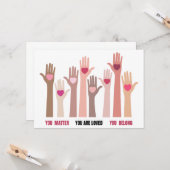 Sie sind wichtig und lieben Affirmation Karte (Vorderseite/Rückseite Beispiel)