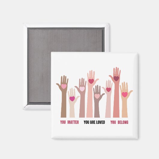 Sie sind wichtig und lieben Affirmation Magnet (Vorderseite/Rückseite)