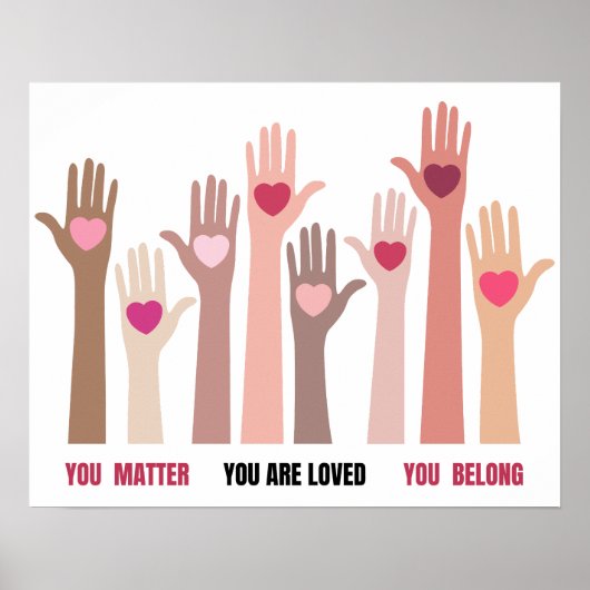 Sie sind wichtig und lieben Affirmation Poster (Vorne)
