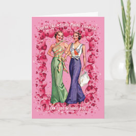 Sie sind wie mein Handy Ladegerät LGBTQ Valentine Karte