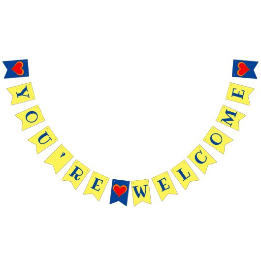 SIE SIND WILLKOMMEN - Herzdesign Liebe 1 Wimpelkette (Alle)