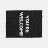 Sie sind willkommen, lustig gut aussehendes T-Shir Fleecedecke (Vorderseite (Horizontal))