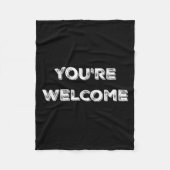 Sie sind willkommen, lustig gut aussehendes T-Shir Fleecedecke (Vorderseite)