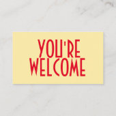 Sie sind willkommene Visitenkarten Visitenkarte (Rückseite)