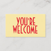 Sie sind willkommene Visitenkarten Visitenkarte (Vorderseite)