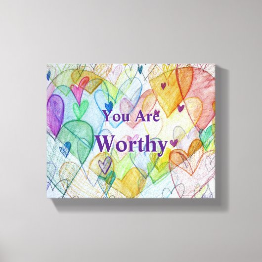 Sie sind wohlgesinnte Herzen überzogen Canvas Wall Leinwanddruck (Vorderseite)