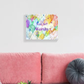 Sie sind wohlgesinnte Herzen überzogen Canvas Wall Leinwanddruck (Insitu (Wohnzimmer))